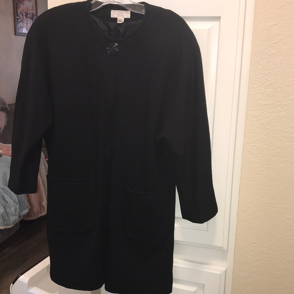 Vintage Bergdorf Goodman 100% wool black jacket